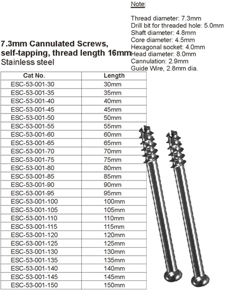 Cannulated Screws